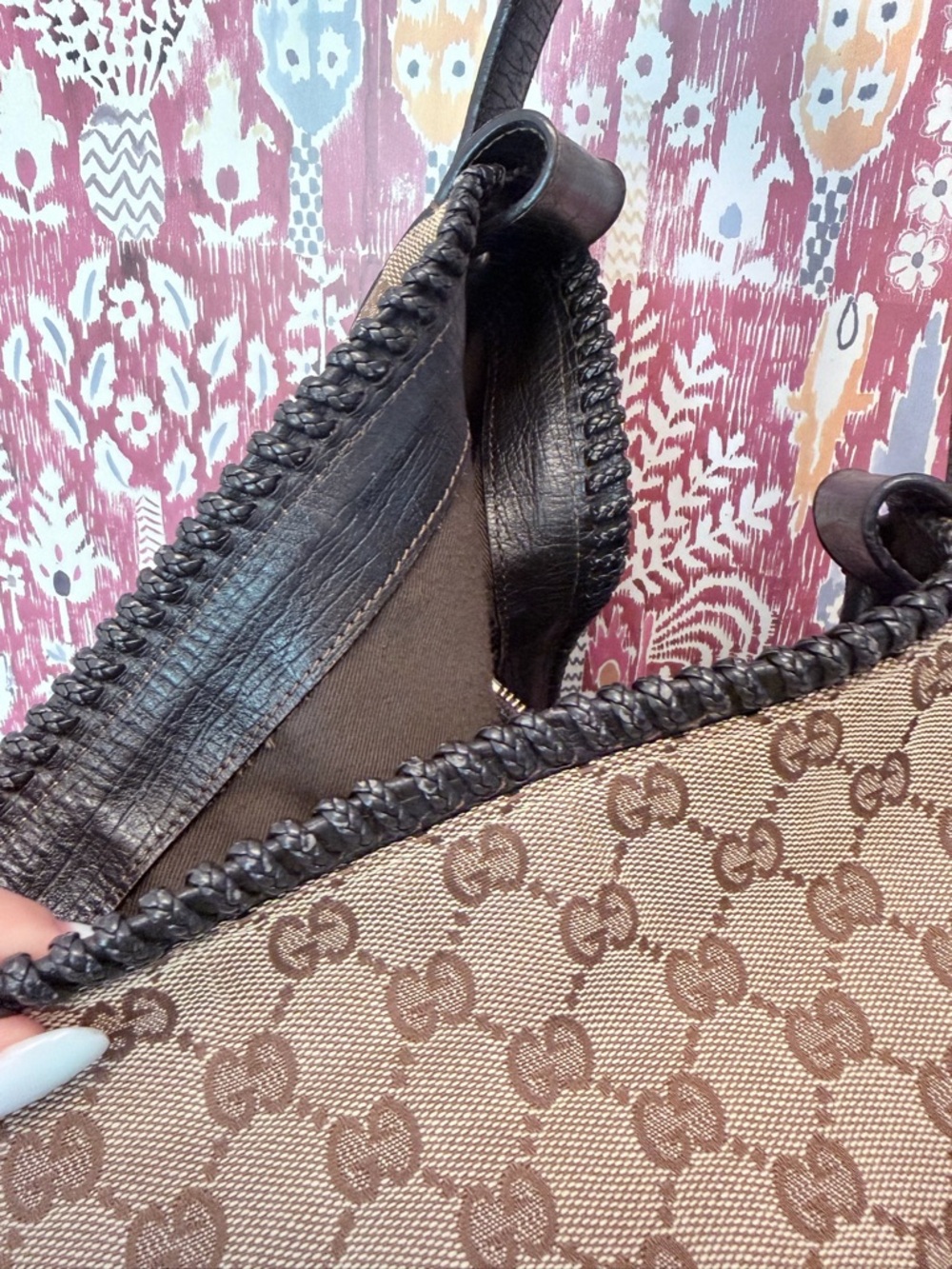 Gucci Brown GG Monogram horsebit bag large - Picture 10 of 17